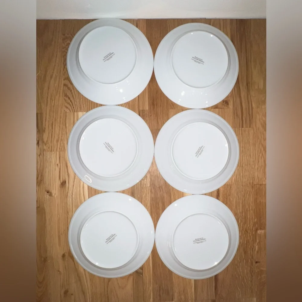 6 Williams Sonoma Botanical Sunflower Salad Plates set of (Six) 8.75”